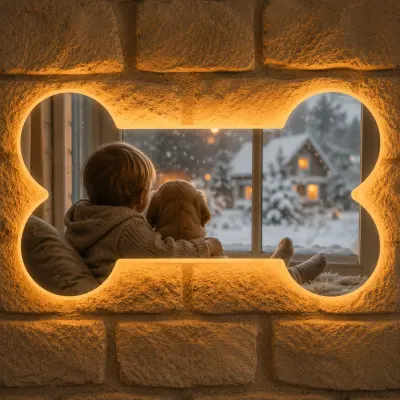 Hunde-Foto-Lampe (Knochen)