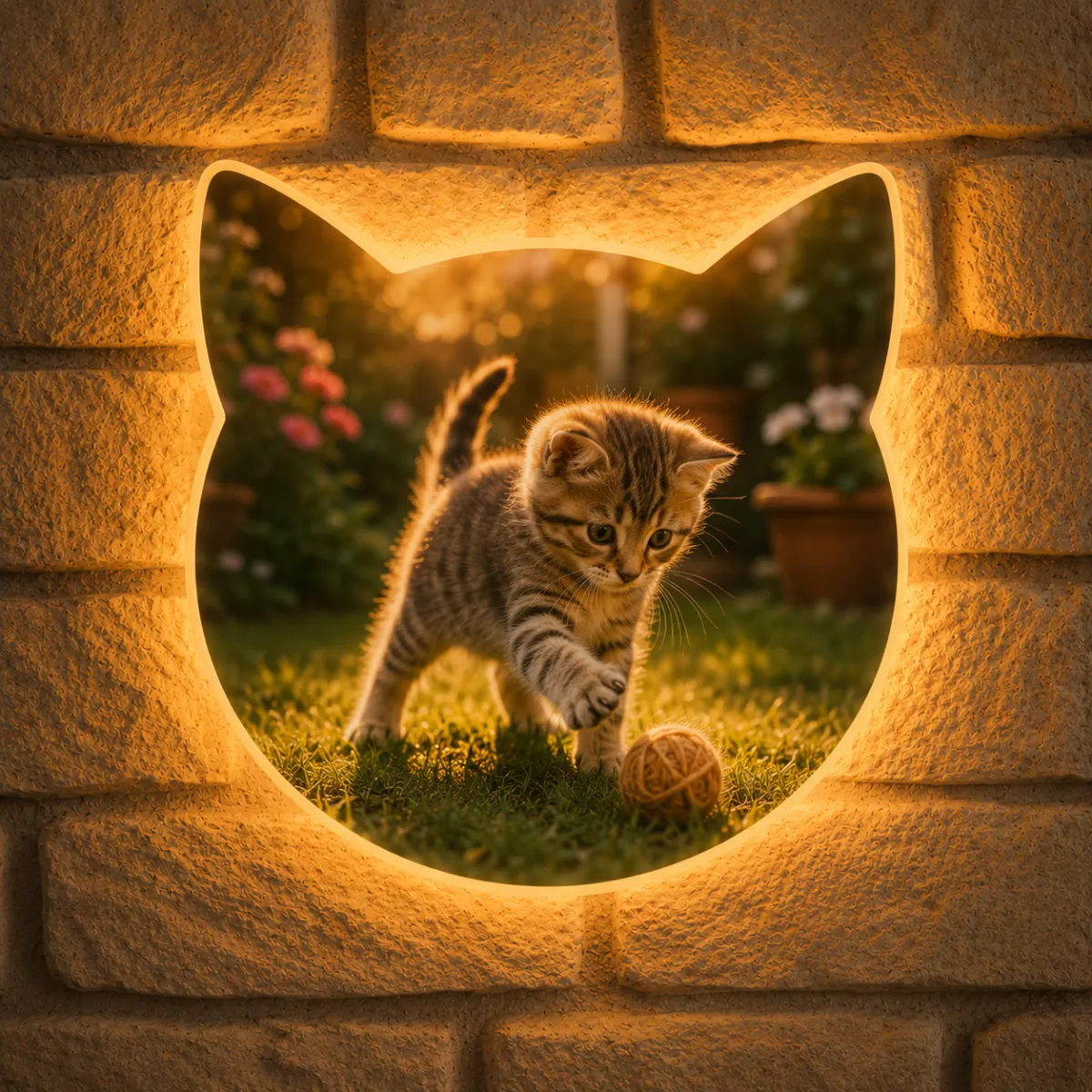 Katzen-Foto-Lampe (Katzenkopf)
