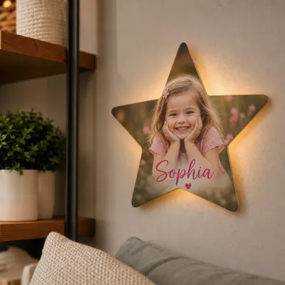 Kinderzimmer-Namens-Lampe (Stern)
