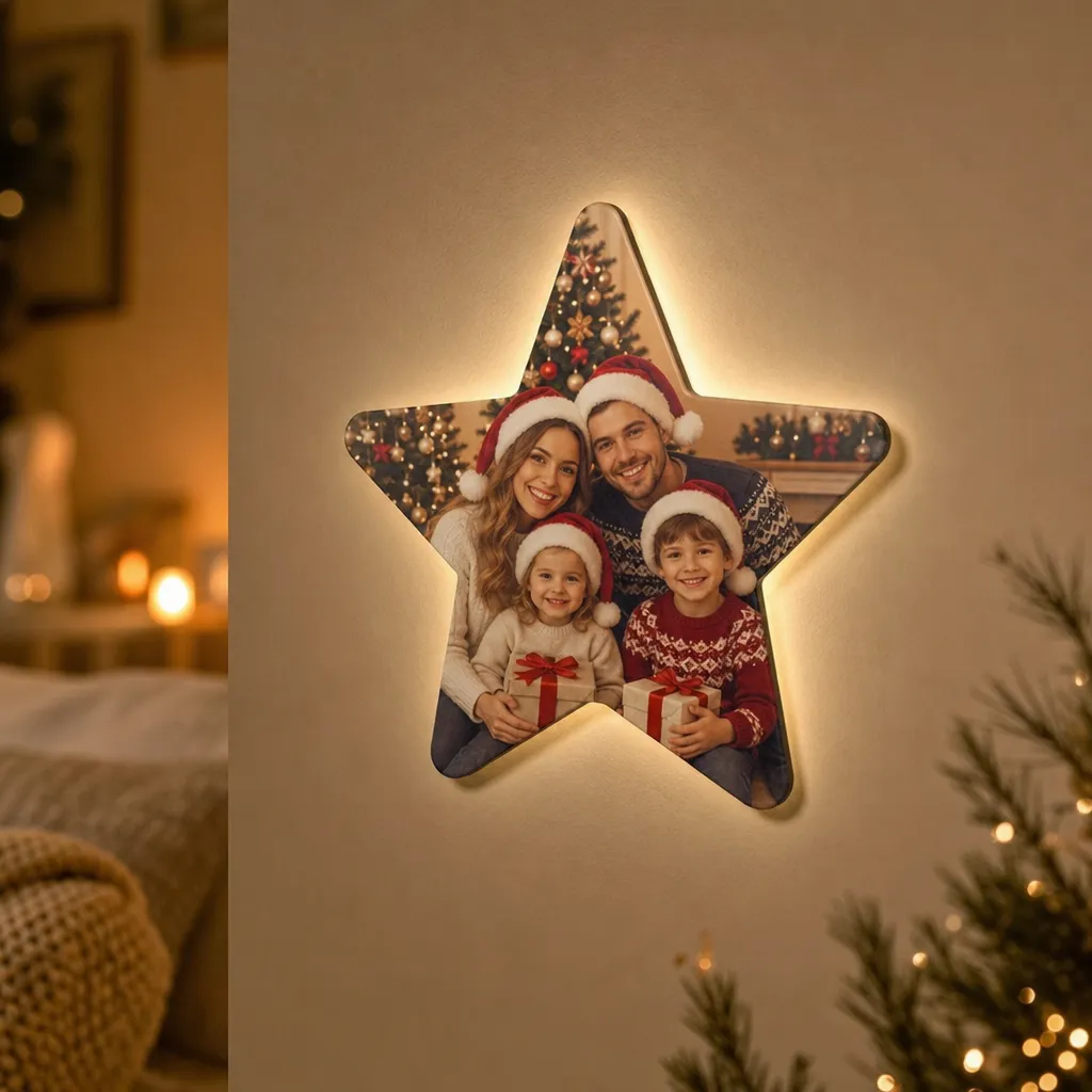 Weihnachts-Foto-Lampe (Stern)